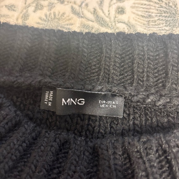 Mango Black and Cream Patterned Turtleneck Sweater - Picture 7 of 7